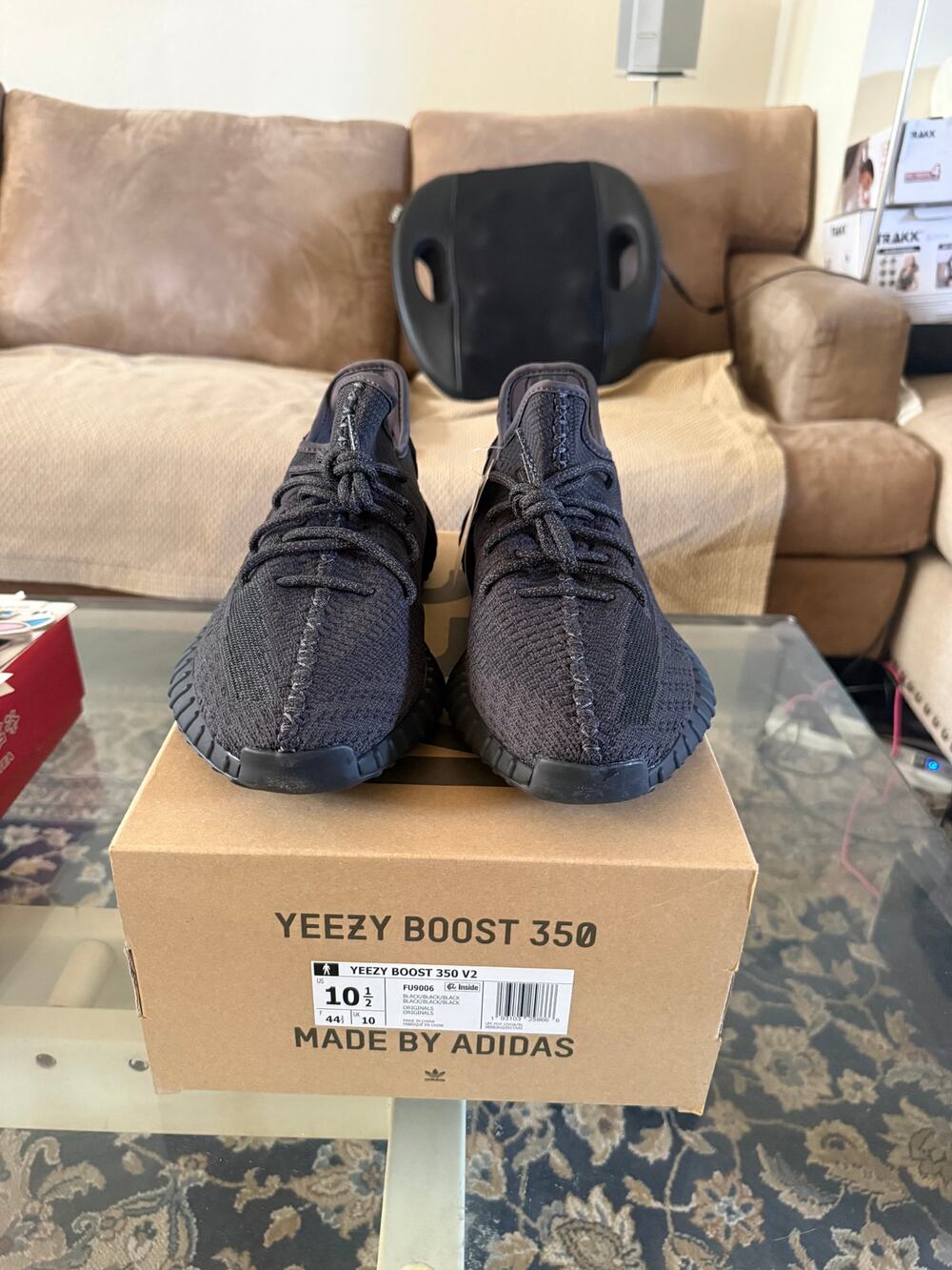 Yeezy Boost 350 V2 Black Non Reflective Size 10.5 OG All